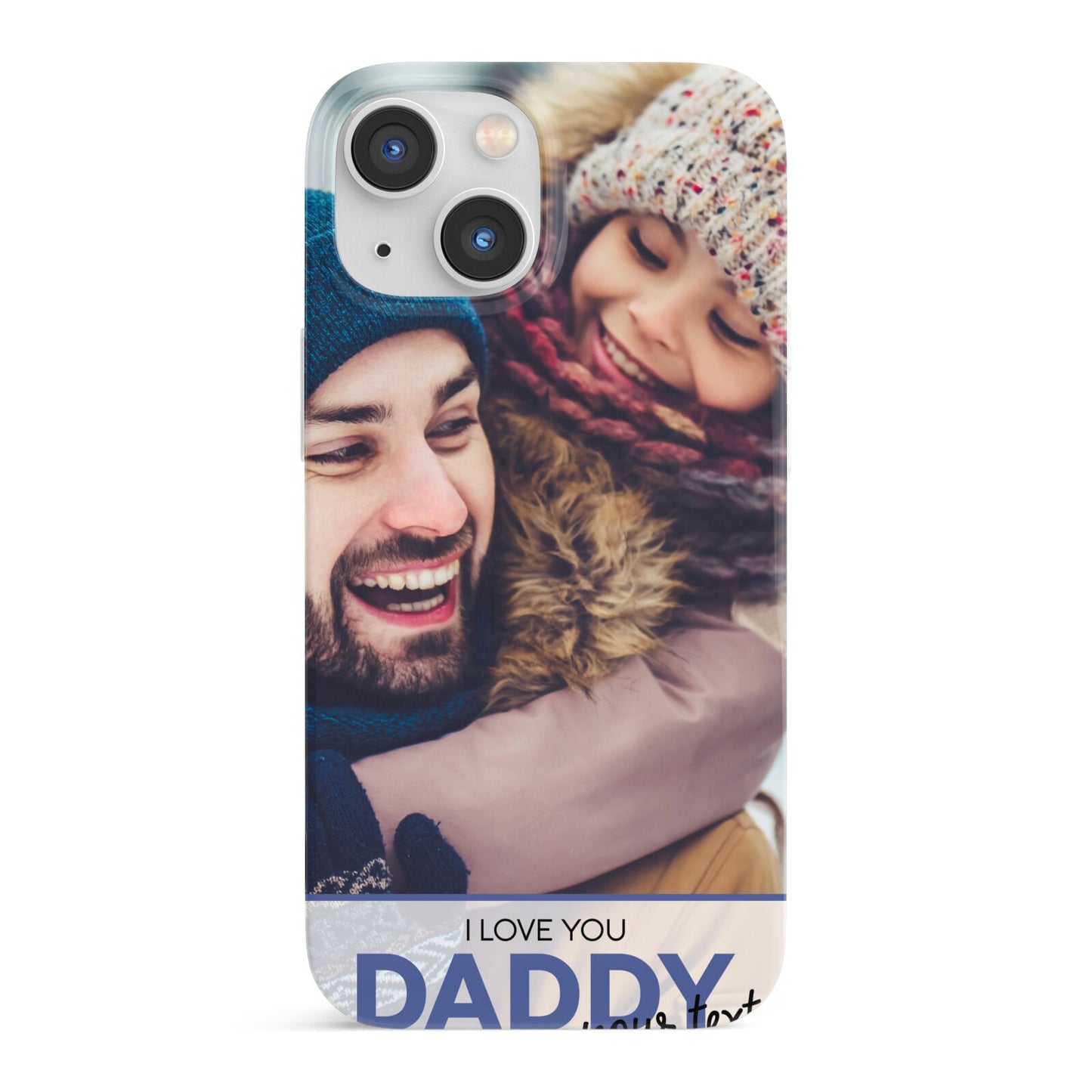 I Love You Daddy Personalised Photo Upload and Name iPhone 13 Mini Full Wrap 3D Snap Case
