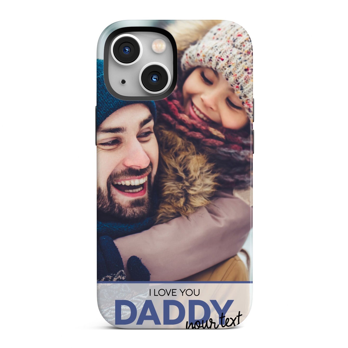 I Love You Daddy Personalised Photo Upload and Name iPhone 13 Mini Full Wrap 3D Tough Case