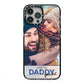 I Love You Daddy Personalised Photo Upload and Name iPhone 13 Pro Max Black Impact Case on Silver phone