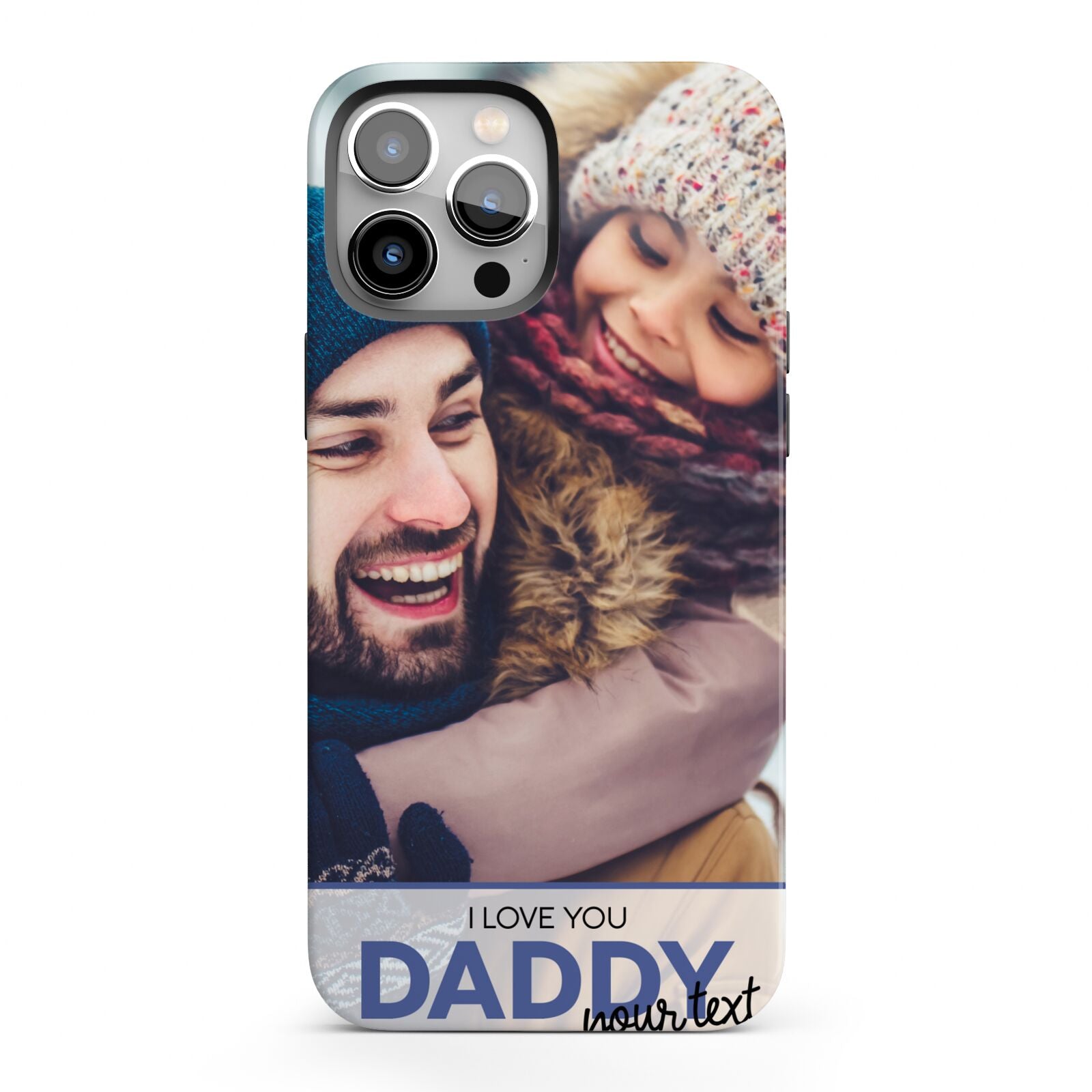 I Love You Daddy Personalised Photo Upload and Name iPhone 13 Pro Max Full Wrap 3D Tough Case