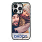 I Love You Daddy Personalised Photo Upload and Name iPhone 14 Pro Black Impact Case on Silver phone