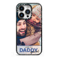 I Love You Daddy Personalised Photo Upload and Name iPhone 14 Pro Black Impact Case on Silver phone