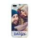 I Love You Daddy Personalised Photo Upload and Name iPhone 8 Plus Bumper Case on Silver iPhone