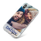 I Love You Daddy Personalised Photo Upload and Name iPhone X Bumper Case on Silver iPhone