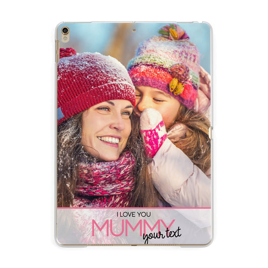 I Love You Mummy Personalised Photo Upload with Text Apple iPad Gold Case