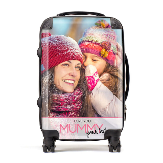 I Love You Mummy Personalised Photo Upload with Text Suitcase
