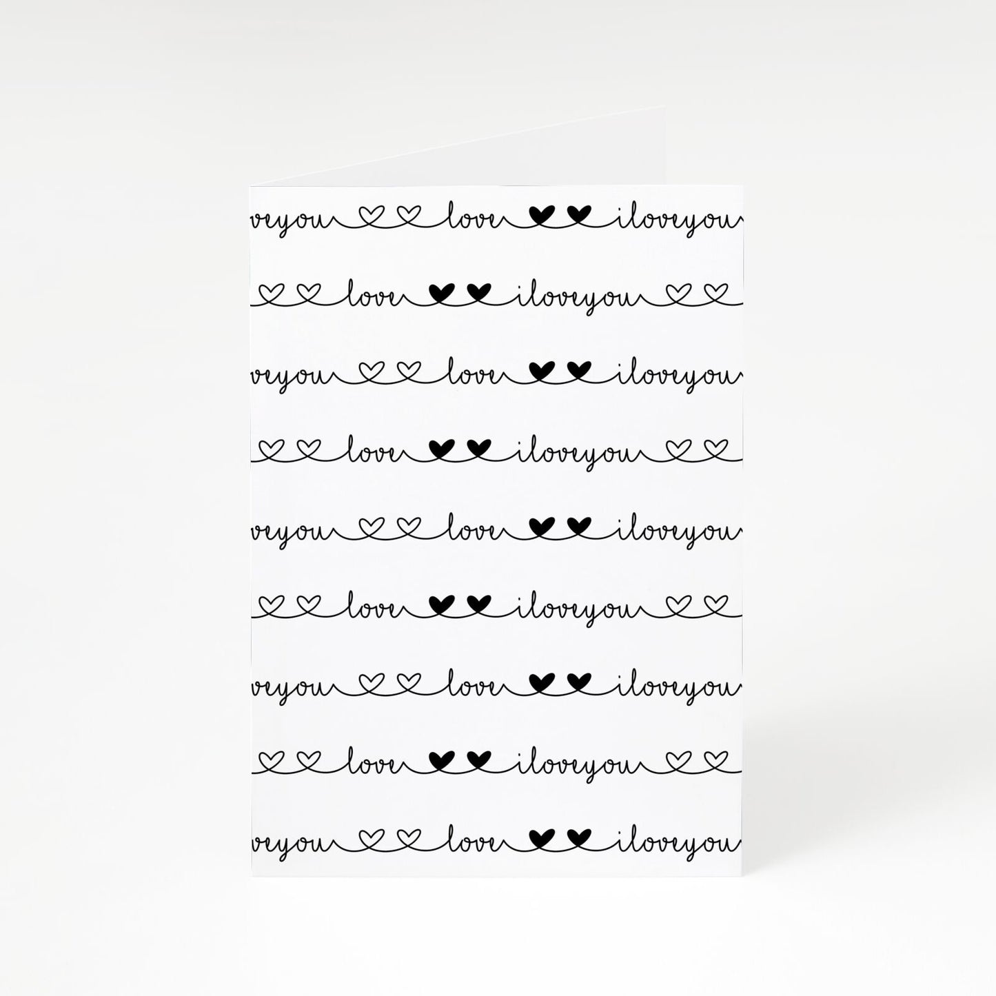 I Love You Repeat A5 Greetings Card