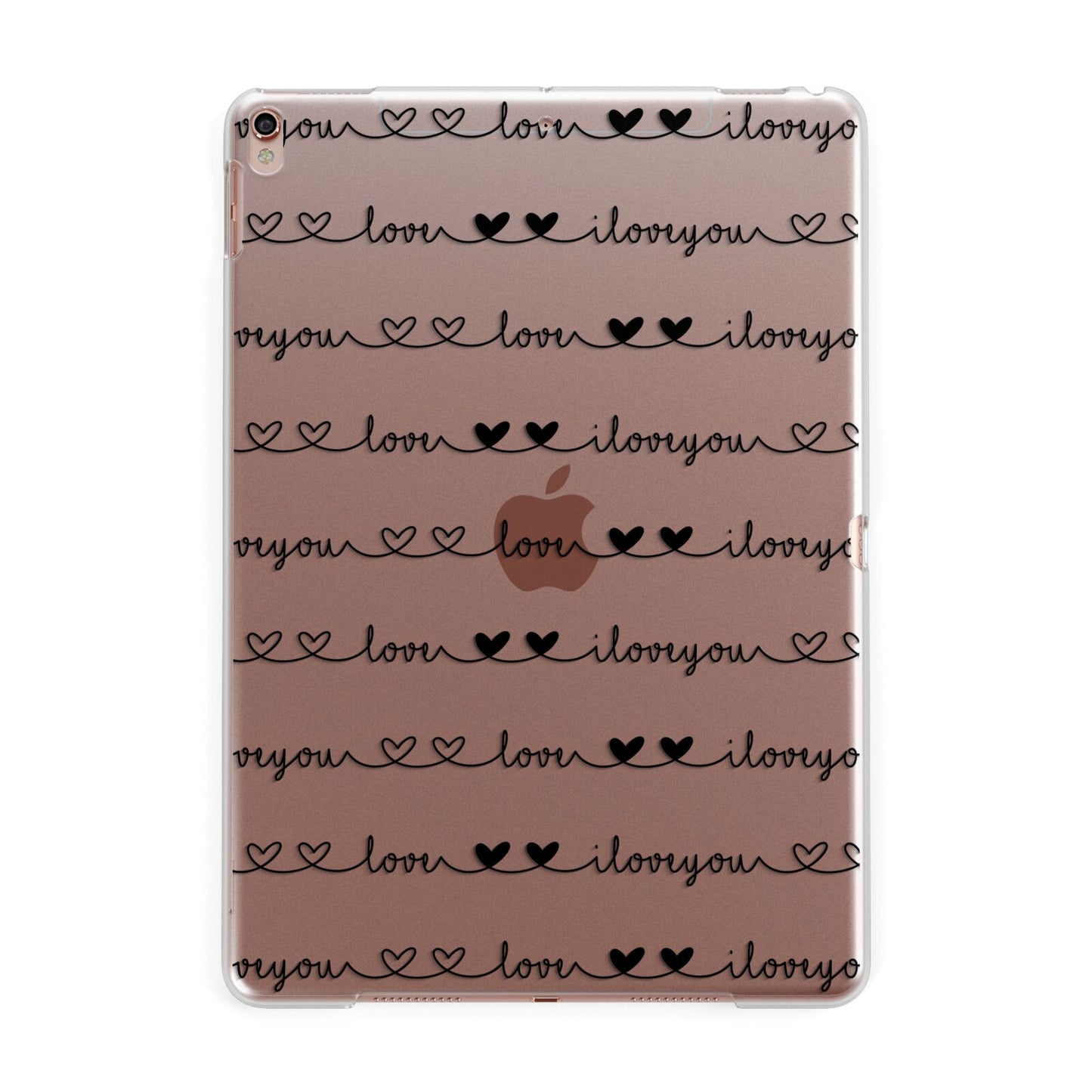 I Love You Repeat Apple iPad Rose Gold Case