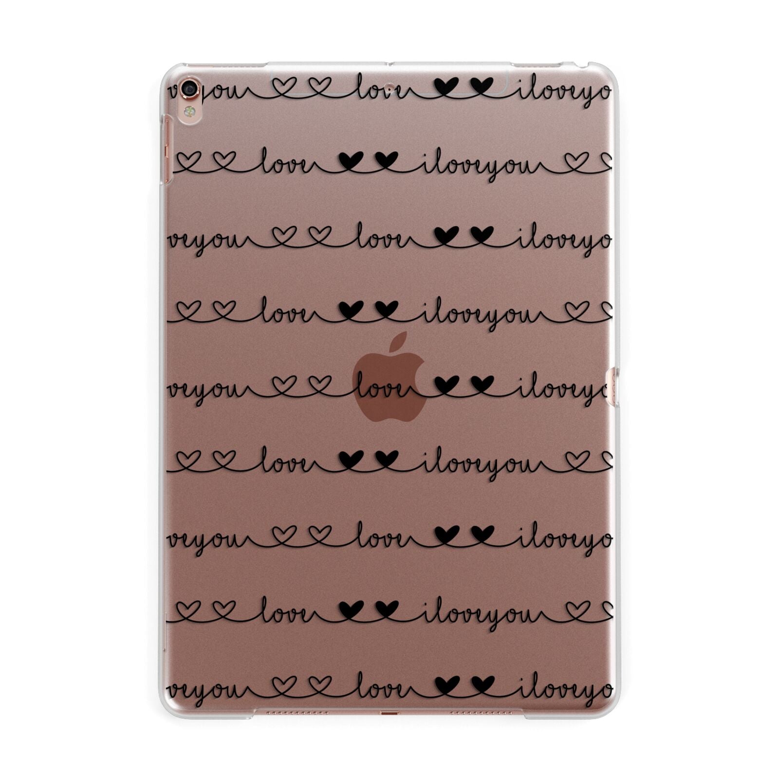 I Love You Repeat Apple iPad Rose Gold Case