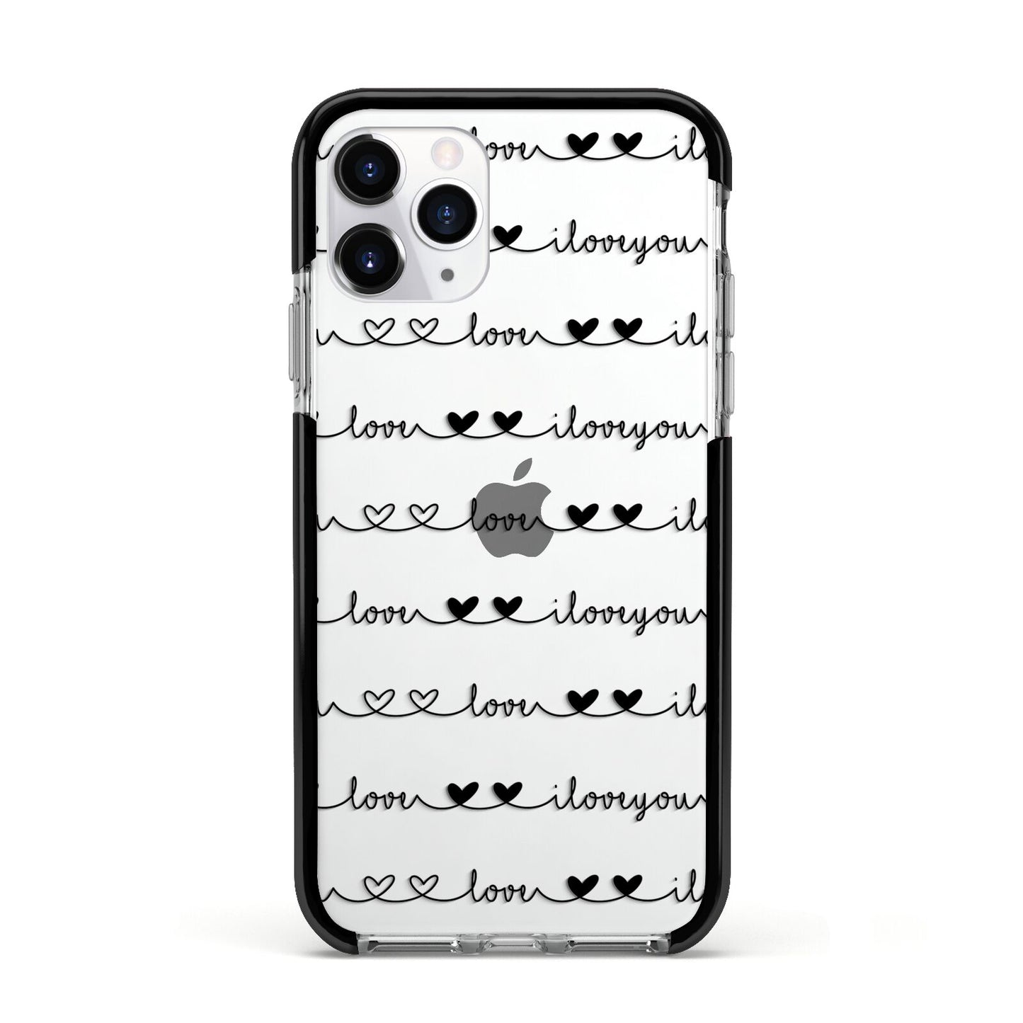 I Love You Repeat Apple iPhone 11 Pro in Silver with Black Impact Case