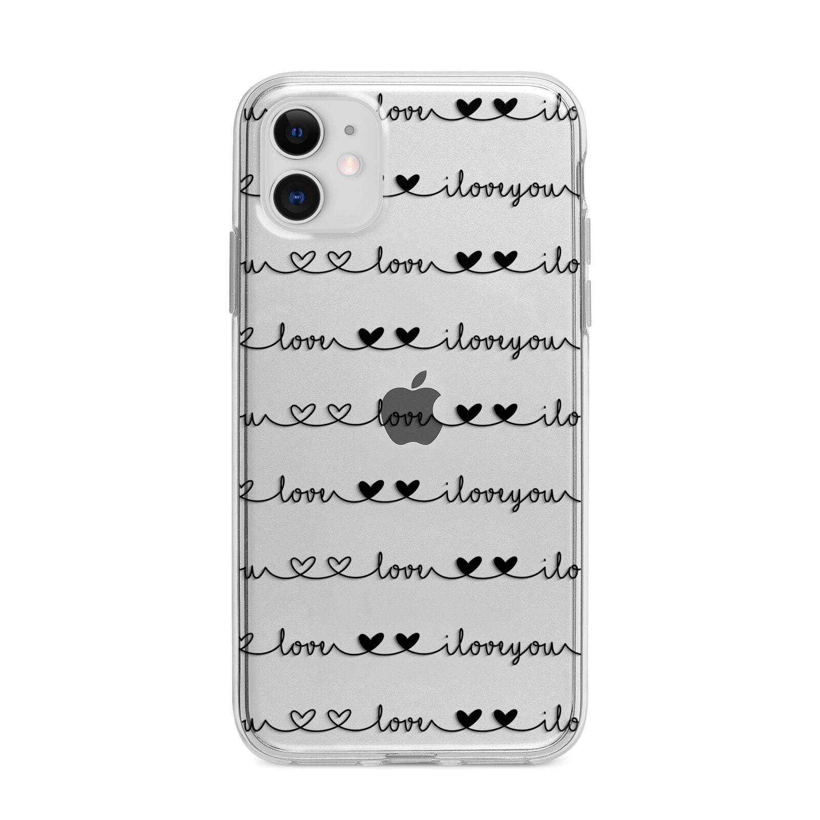I Love You Repeat Apple iPhone 11 in White with Bumper Case