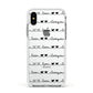 I Love You Repeat Apple iPhone Xs Impact Case White Edge on Silver Phone