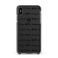 I Love You Repeat Apple iPhone Xs Max Impact Case Black Edge on Black Phone