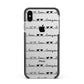I Love You Repeat Apple iPhone Xs Max Impact Case Black Edge on Silver Phone