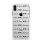I Love You Repeat Apple iPhone Xs Max Impact Case White Edge on Silver Phone