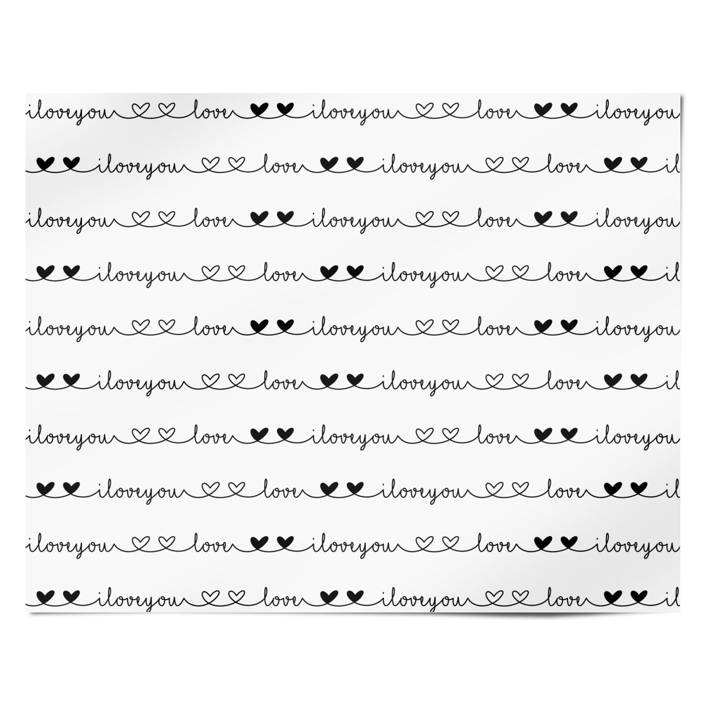 I Love You Repeat Personalised Wrapping Paper Alternative