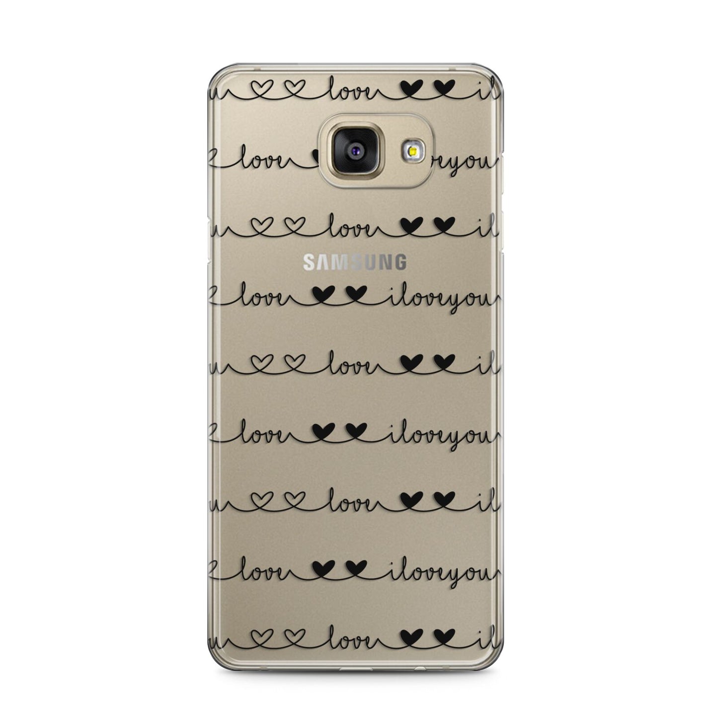 I Love You Repeat Samsung Galaxy A5 2016 Case on gold phone