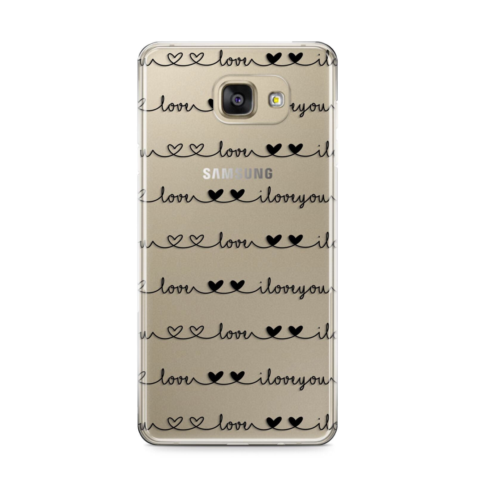 I Love You Repeat Samsung Galaxy A9 2016 Case on gold phone