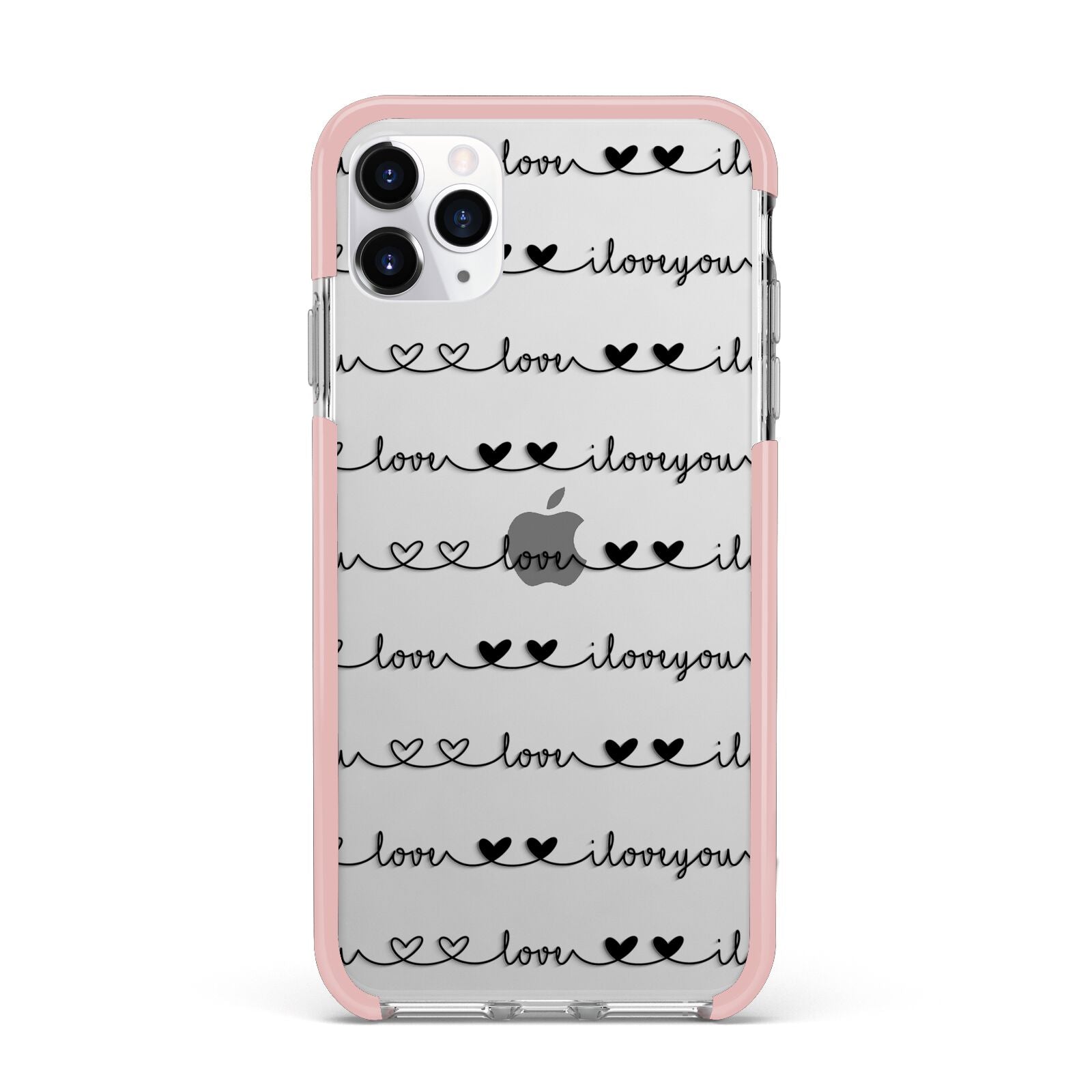 I Love You Repeat iPhone 11 Pro Max Impact Pink Edge Case