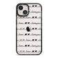 I Love You Repeat iPhone 13 Black Impact Case on Silver phone