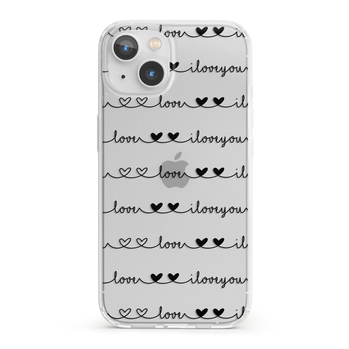 I Love You Repeat iPhone 13 Clear Bumper Case