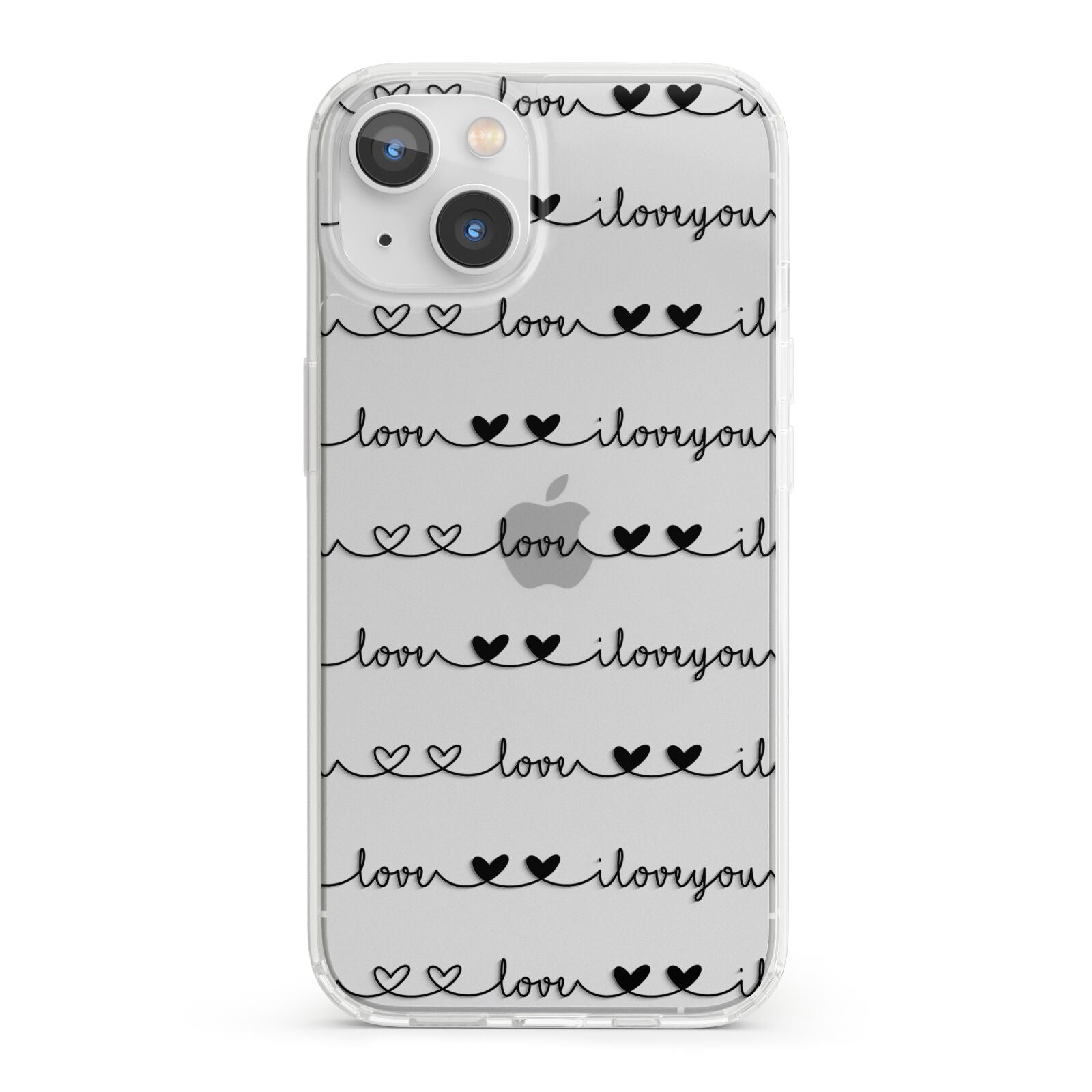 I Love You Repeat iPhone 13 Clear Bumper Case