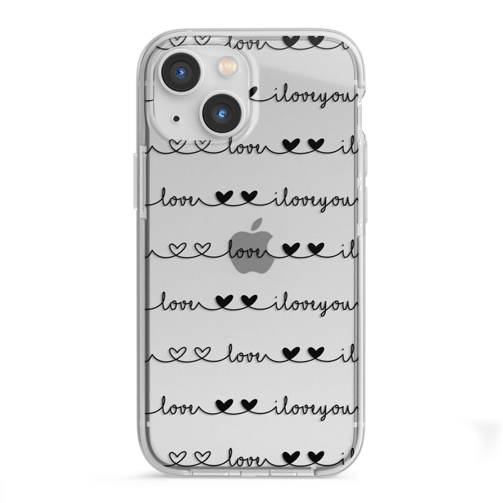 I Love You Repeat iPhone 13 Mini TPU Impact Case with White Edges
