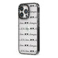 I Love You Repeat iPhone 13 Pro Black Impact Case Side Angle on Silver phone