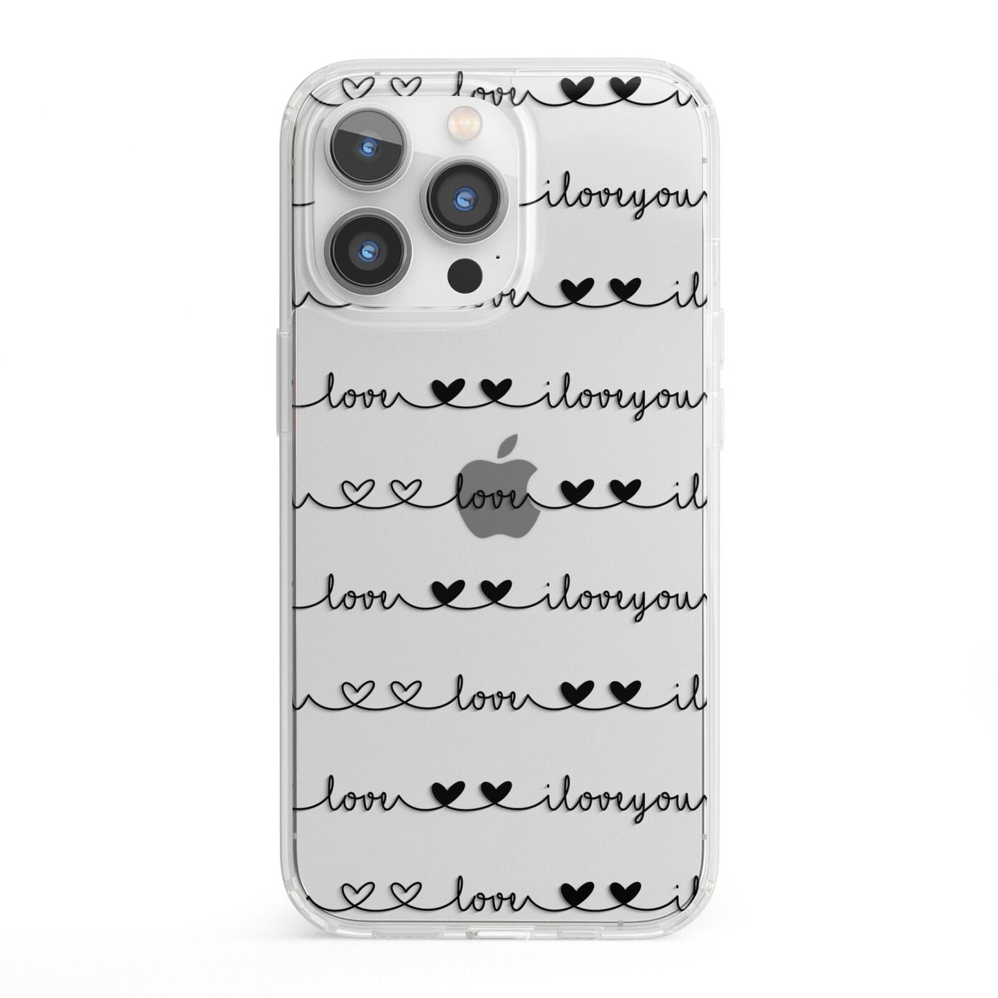 I Love You Repeat iPhone 13 Pro Clear Bumper Case