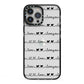 I Love You Repeat iPhone 13 Pro Max Black Impact Case on Silver phone