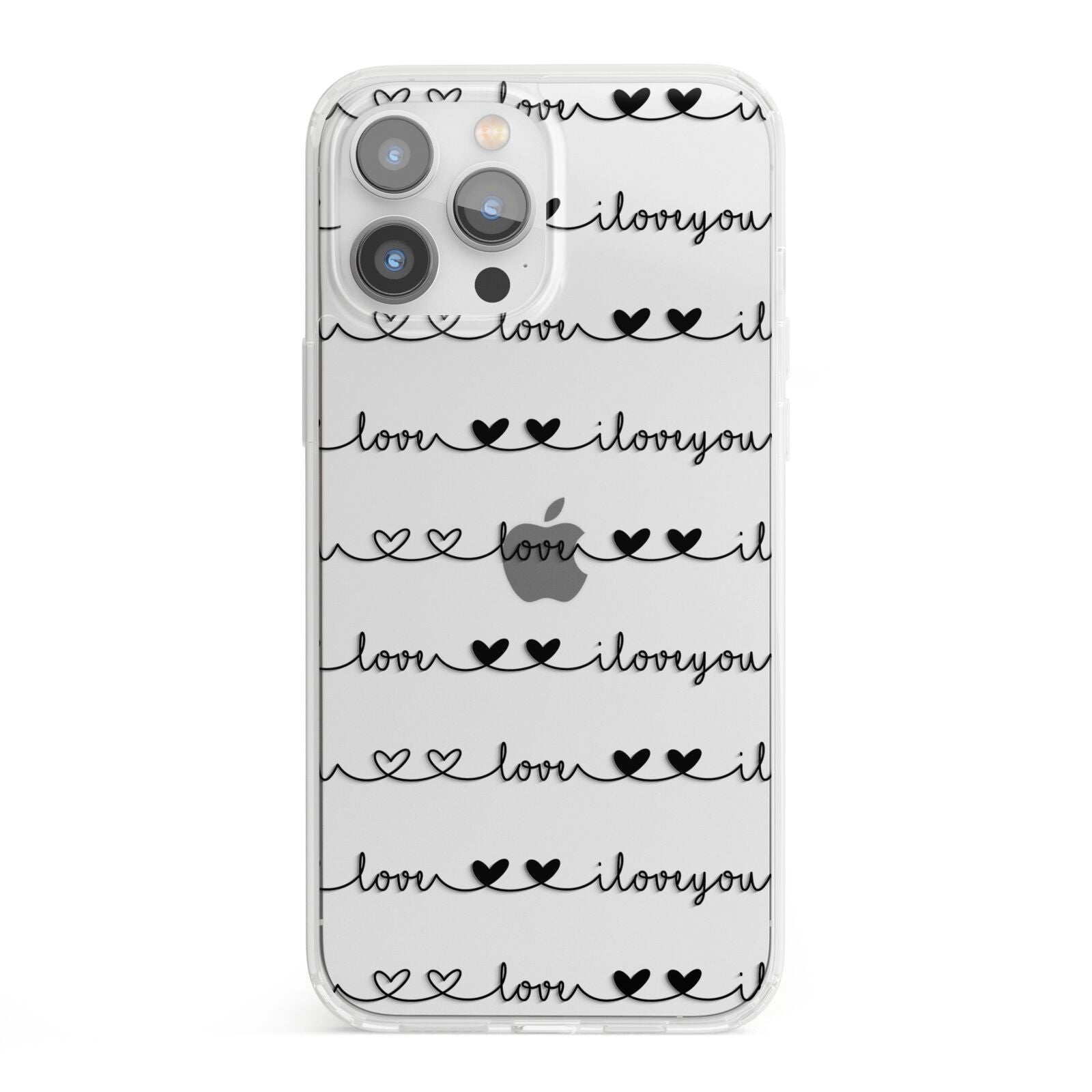 I Love You Repeat iPhone 13 Pro Max Clear Bumper Case