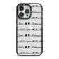 I Love You Repeat iPhone 14 Pro Max Black Impact Case on Silver phone
