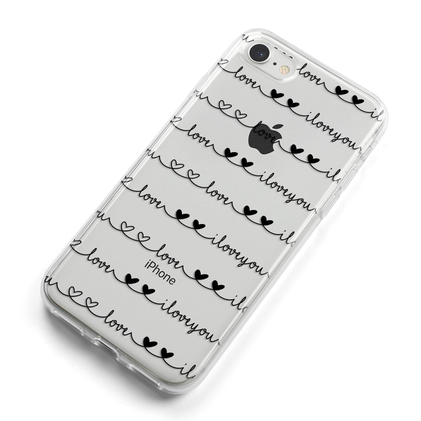 I Love You Repeat iPhone 8 Bumper Case on Silver iPhone Alternative Image