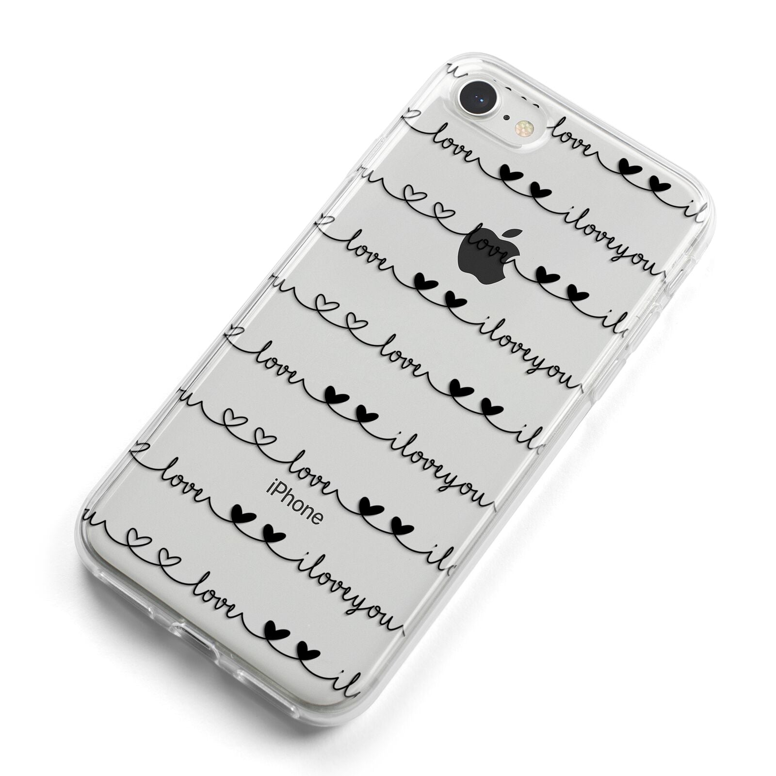 I Love You Repeat iPhone 8 Bumper Case on Silver iPhone Alternative Image