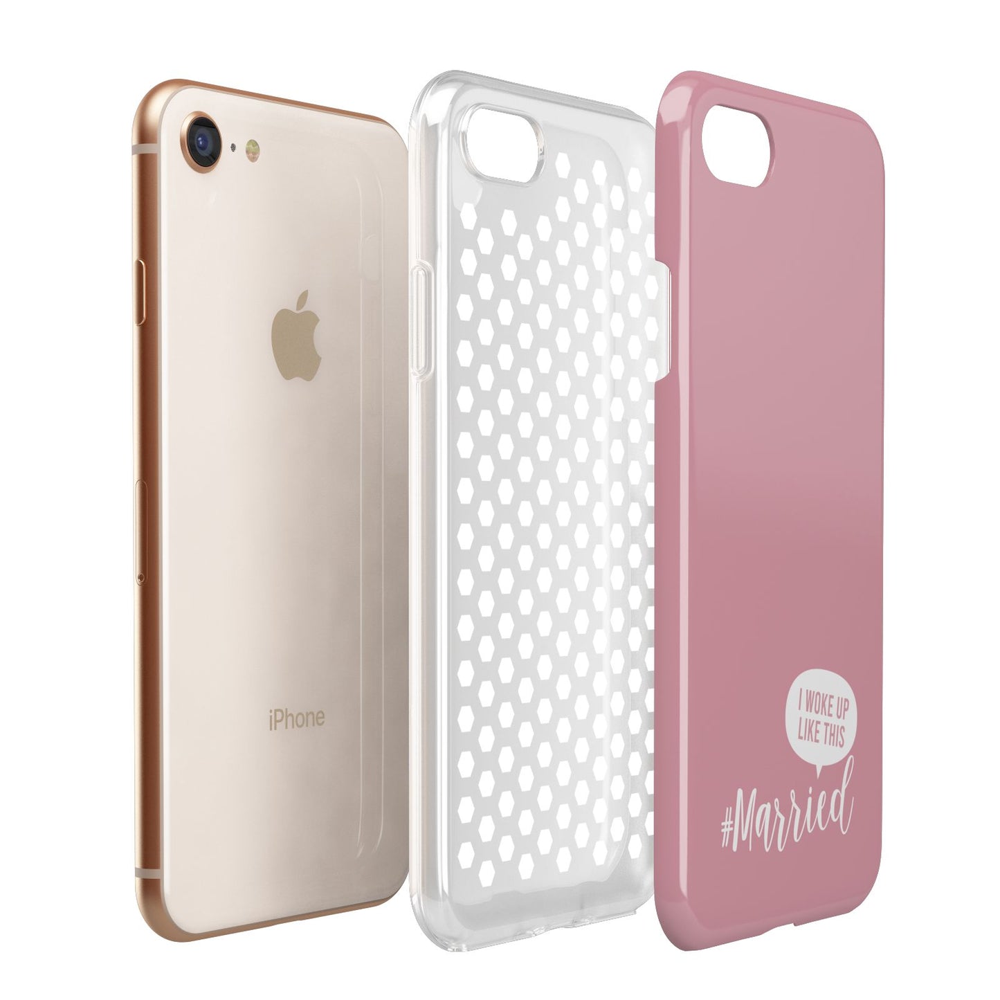 I Woke Up Like This Married Apple iPhone 7 8 3D Tough Case Expanded View