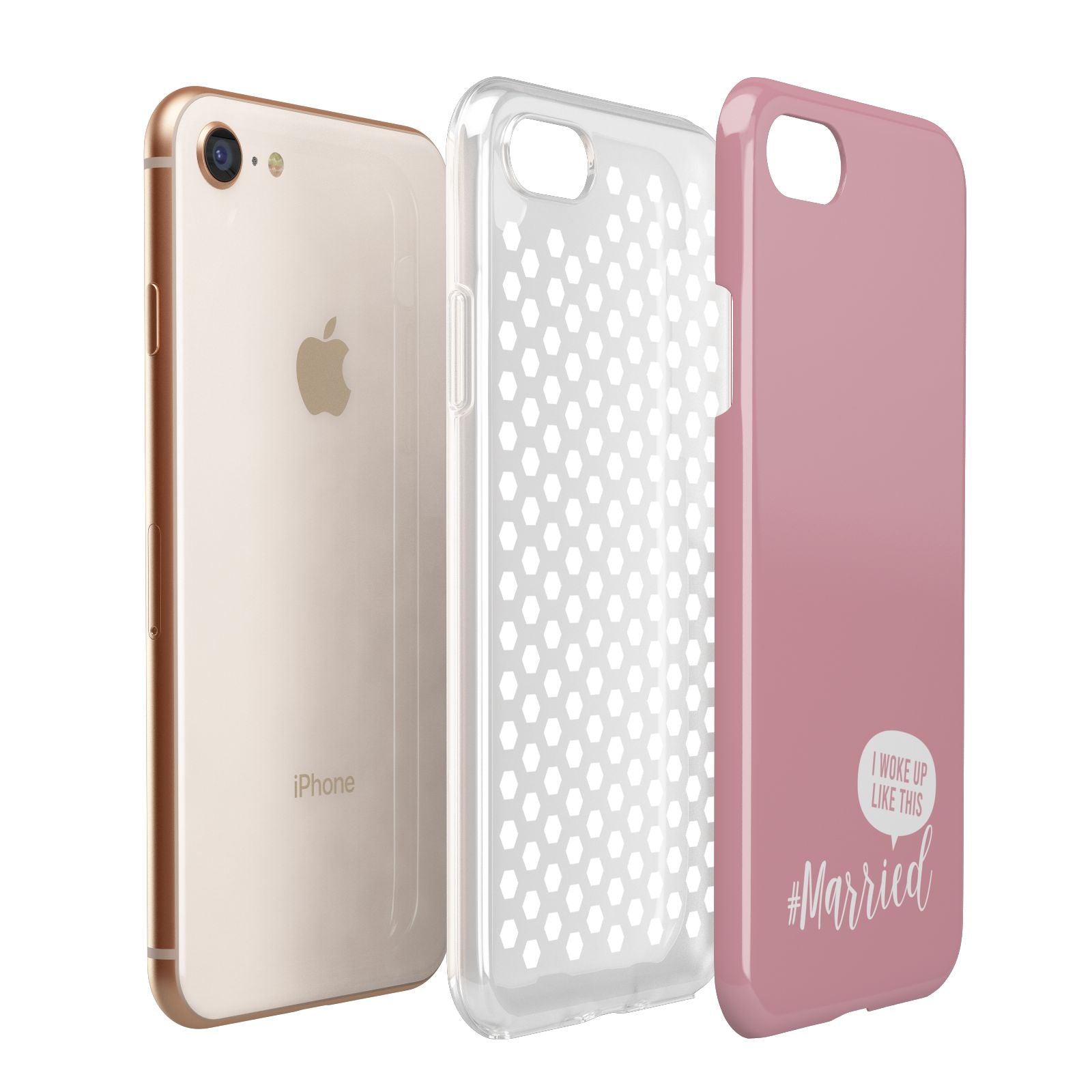 I Woke Up Like This Married Apple iPhone 7 8 3D Tough Case Expanded View