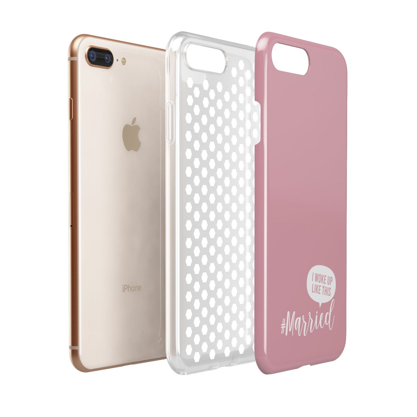 I Woke Up Like This Married Apple iPhone 7 8 Plus 3D Tough Case Expanded View