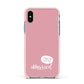 I Woke Up Like This Married Apple iPhone Xs Impact Case Pink Edge on Silver Phone