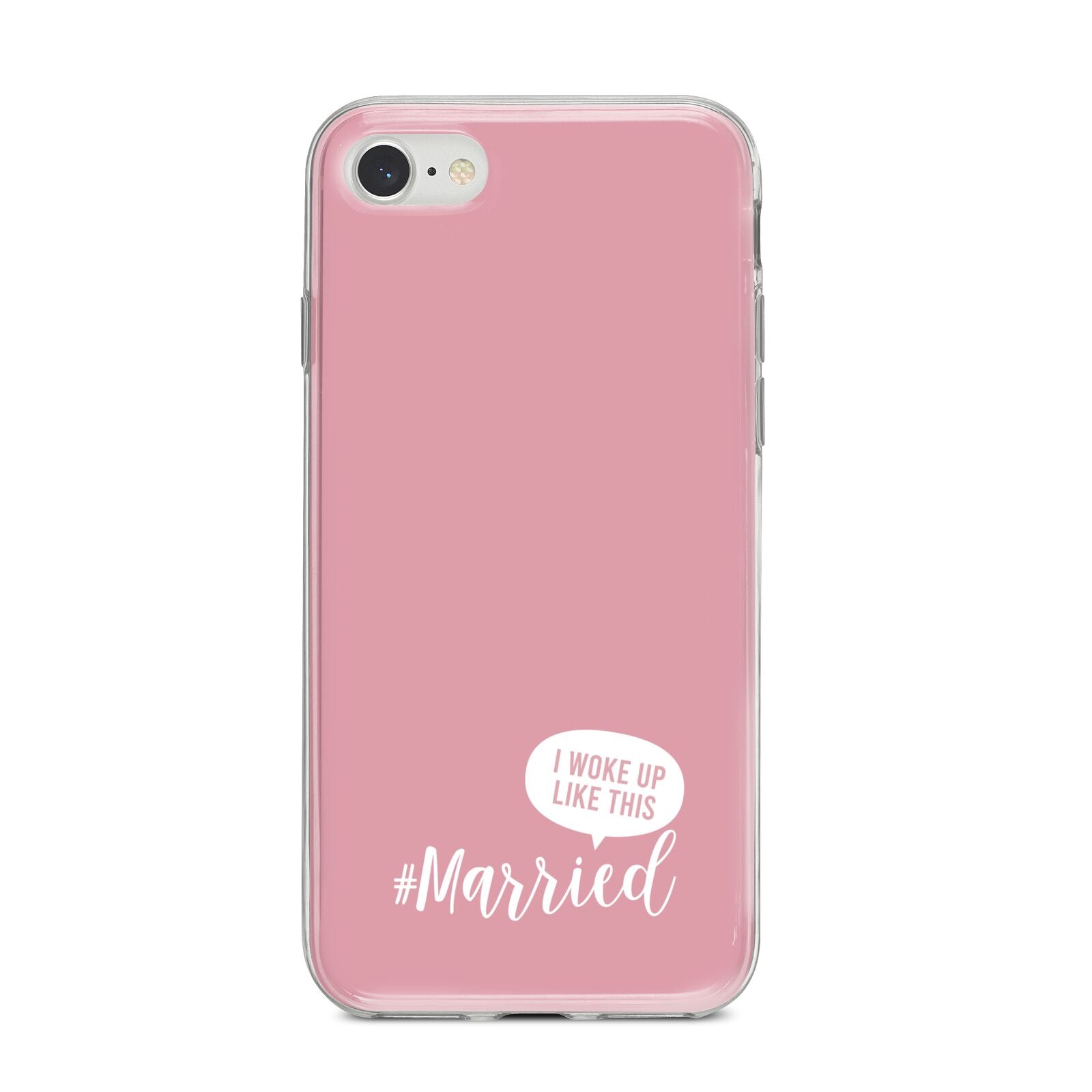 I Woke Up Like This Married iPhone 8 Bumper Case on Silver iPhone