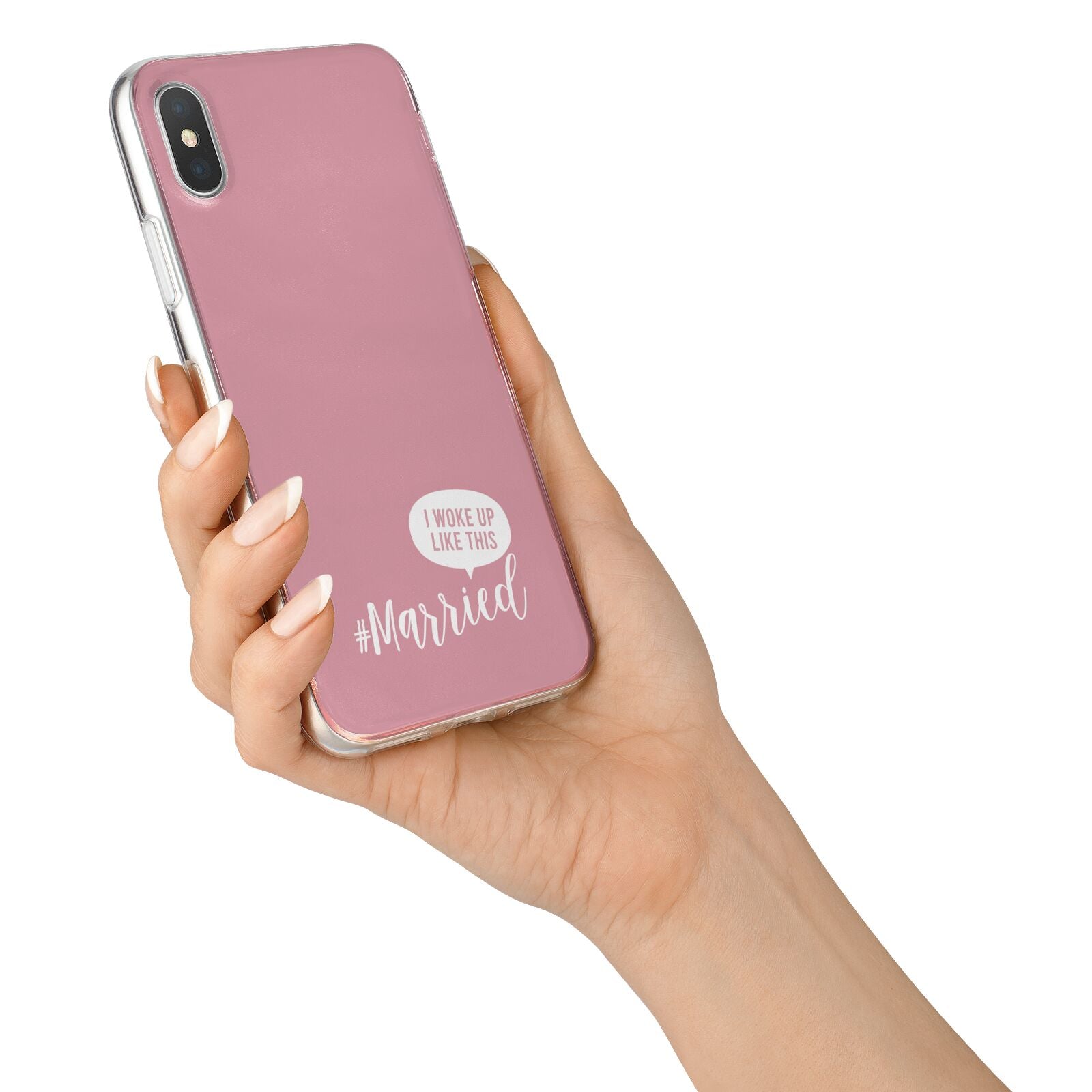 I Woke Up Like This Married iPhone X Bumper Case on Silver iPhone Alternative Image 2