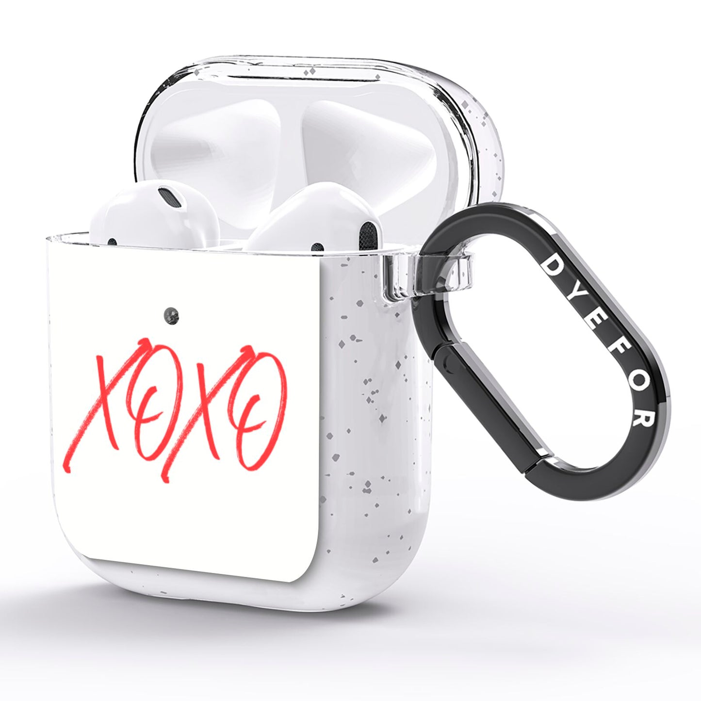 I love you like xo AirPods Glitter Case Side Image