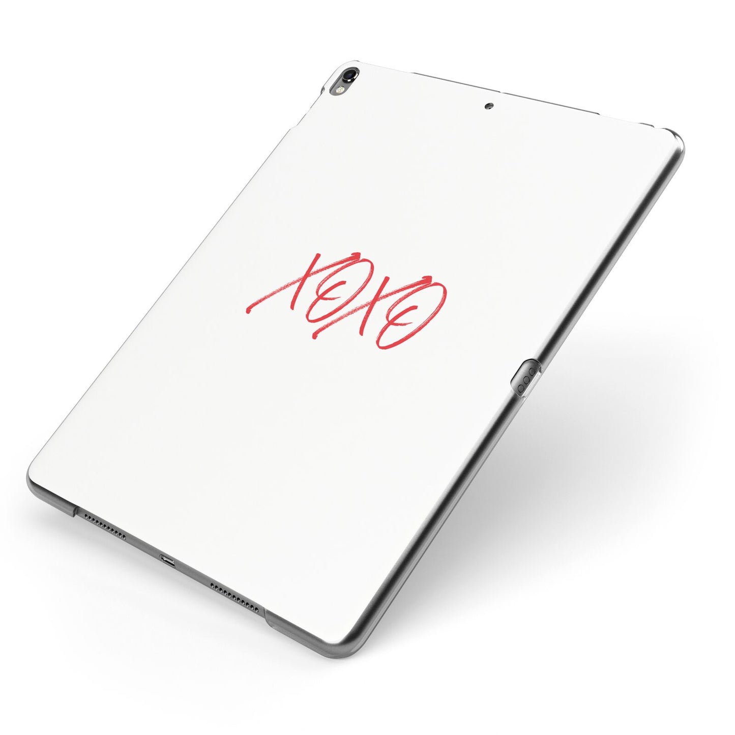 I love you like xo Apple iPad Case on Grey iPad Side View