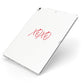 I love you like xo Apple iPad Case on Silver iPad Side View