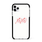 I love you like xo Apple iPhone 11 Pro Max in Silver with Black Impact Case