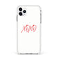 I love you like xo Apple iPhone 11 Pro Max in Silver with White Impact Case