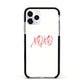 I love you like xo Apple iPhone 11 Pro in Silver with Black Impact Case
