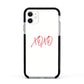 I love you like xo Apple iPhone 11 in White with Black Impact Case