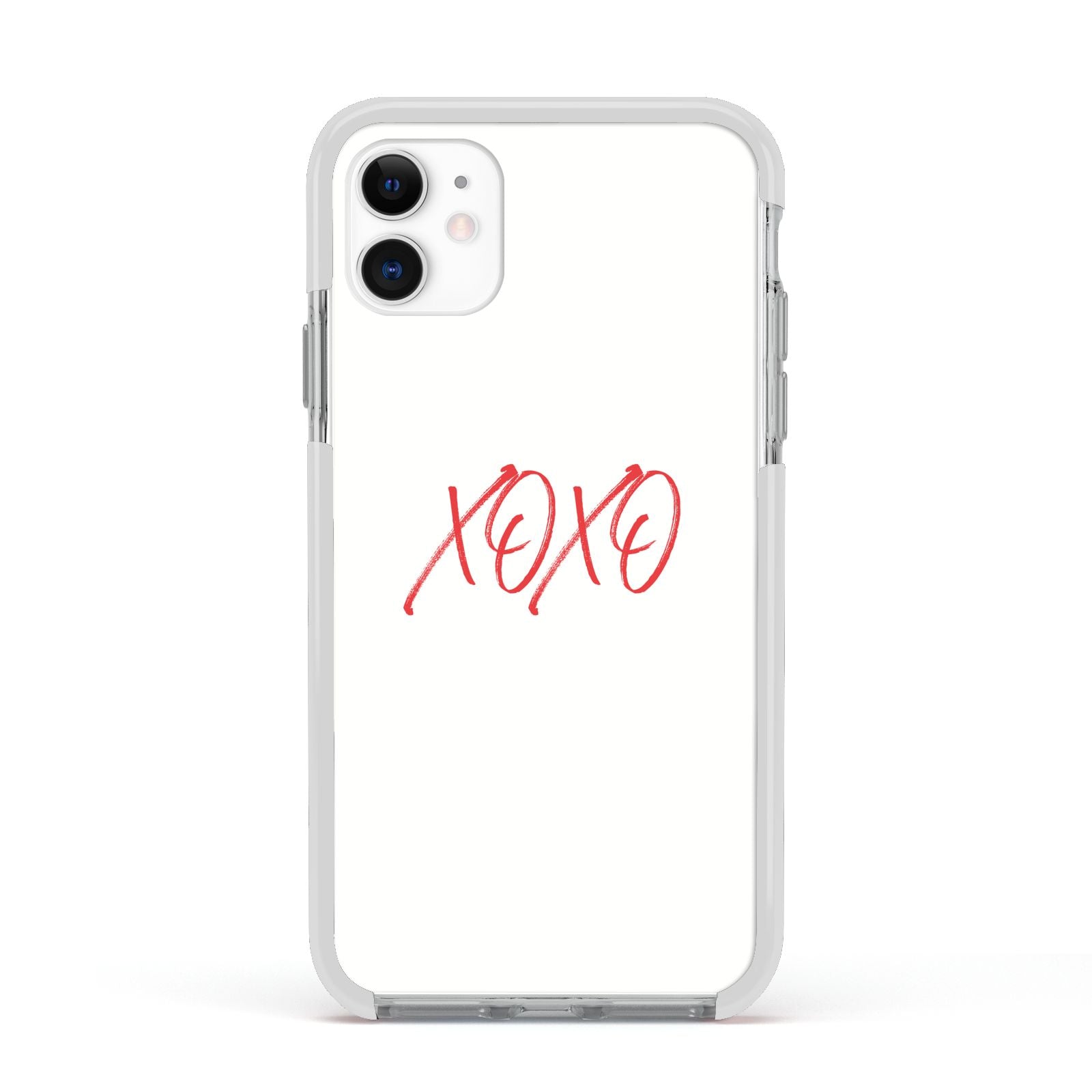 I love you like xo Apple iPhone 11 in White with White Impact Case