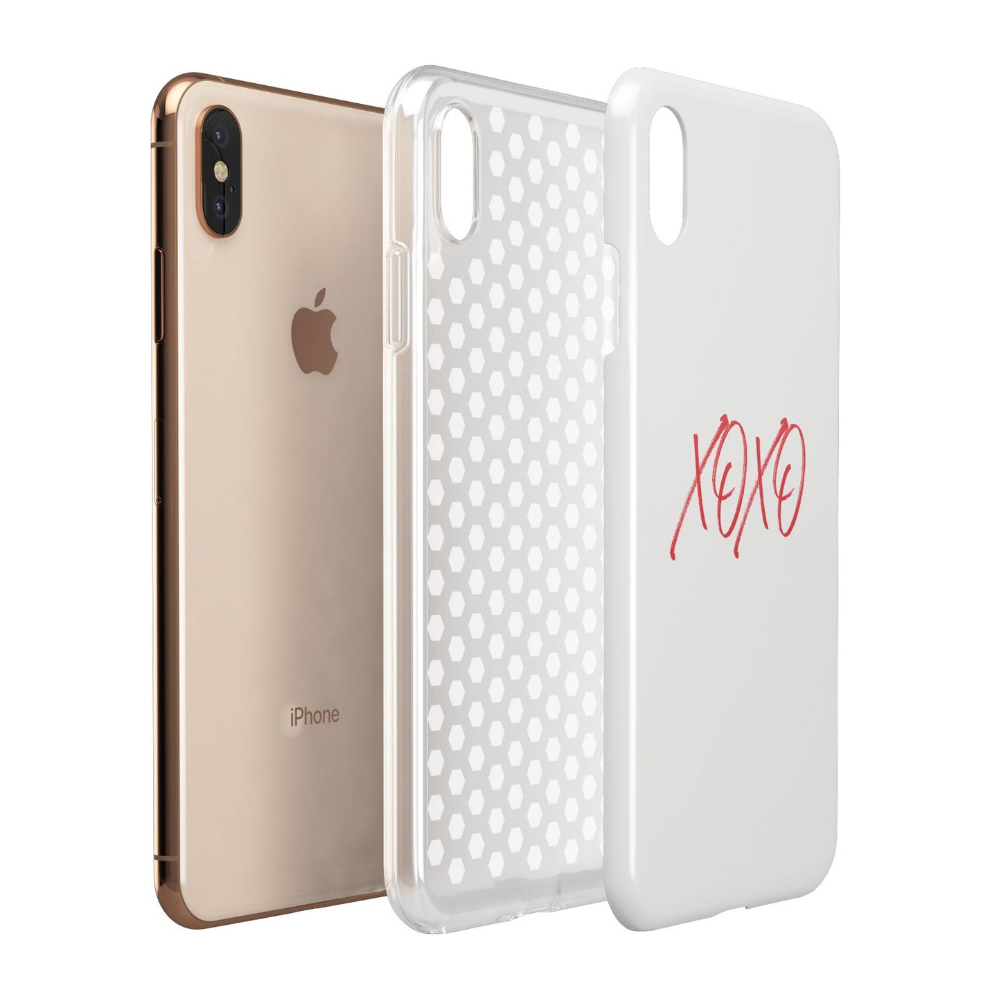 I love you like xo Apple iPhone Xs Max 3D Tough Case Expanded View
