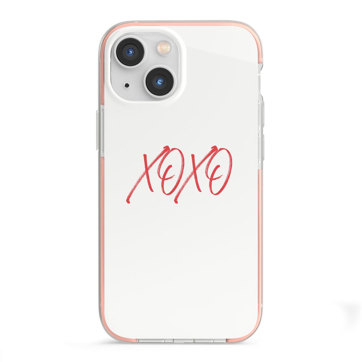 I love you like xo iPhone 13 Mini TPU Impact Case with Pink Edges